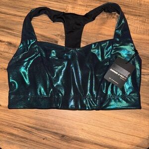 Savage X Fenty Blue Iridescent Sports Bra